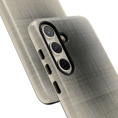 Beige Tough Phone Case for Samsung - Carbon Screen Grid