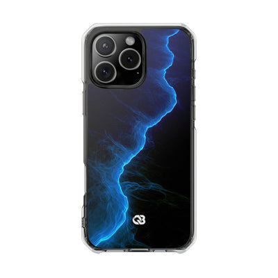 Electric Azure Drift · Clear Impact Magnetic Phone Case for iPhone · Blue