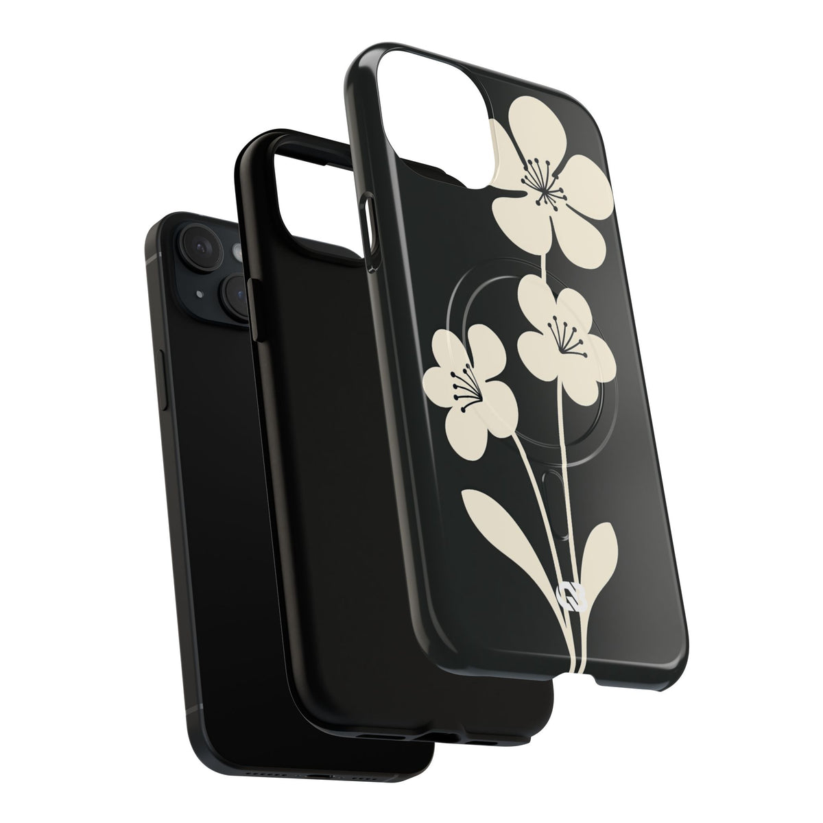 Nordic Blossom · Tough 2.0 Magnetic Phone Case for iPhone · Black