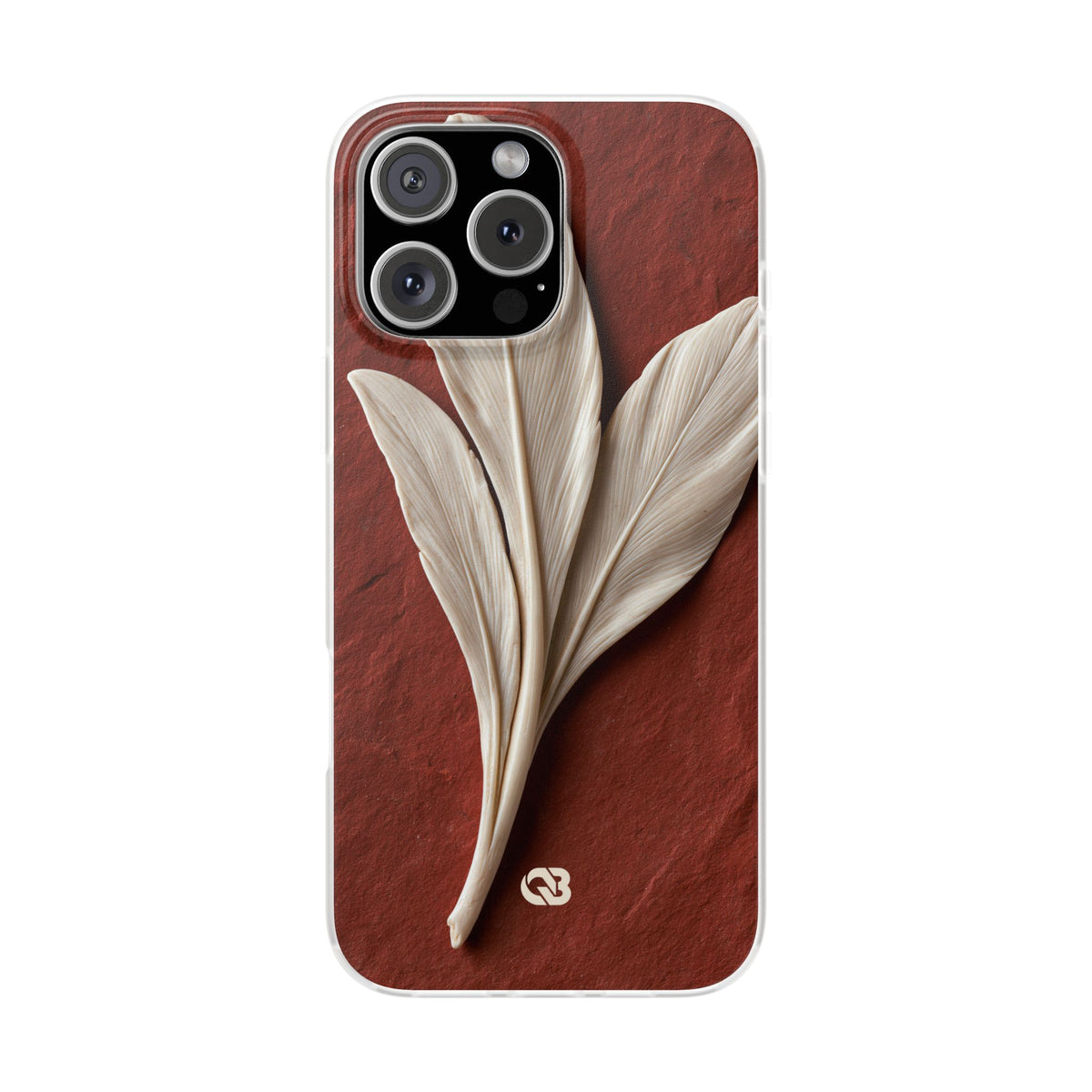 Carved Ivory Plume · Lite Phone Case for iPhone ·  Red