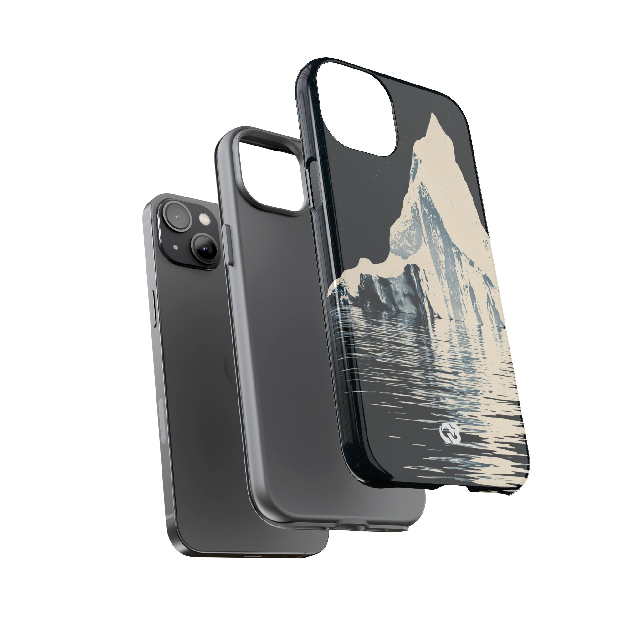 Blue Tough Phone Case for iPhone - Frozen Navy Monolith