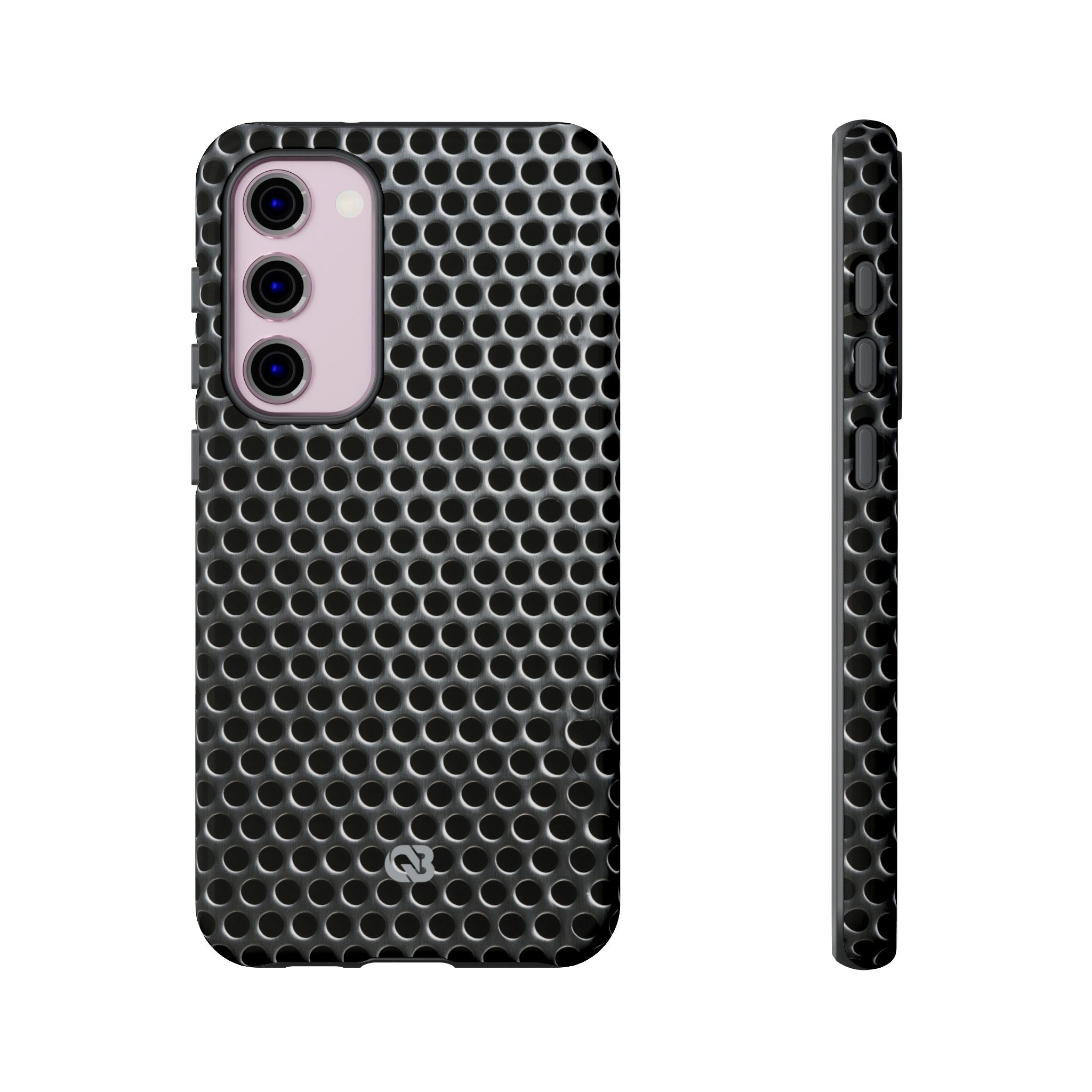 Silver Tough Phone Case for Samsung - Brutalist Steel Mesh