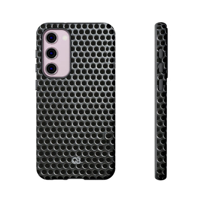 Silver Tough Phone Case for Samsung - Brutalist Steel Mesh