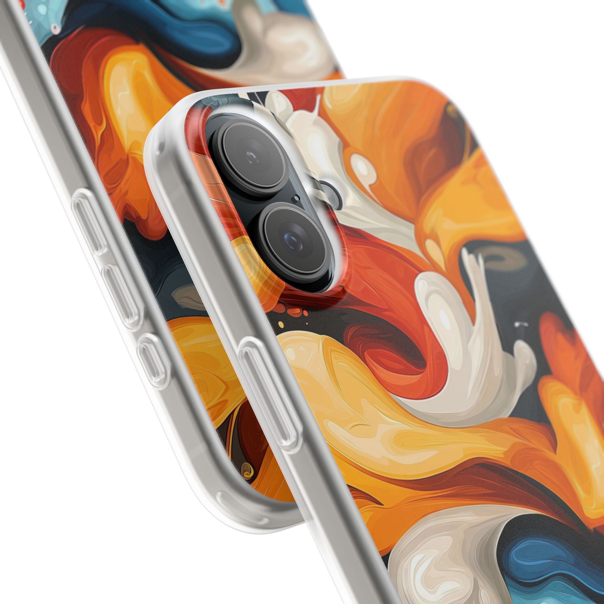 Crimson Ribbon iPhone 16 Plus Cover - Blød