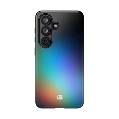Black Tough Phone Case for Samsung - Electric Prism Grain