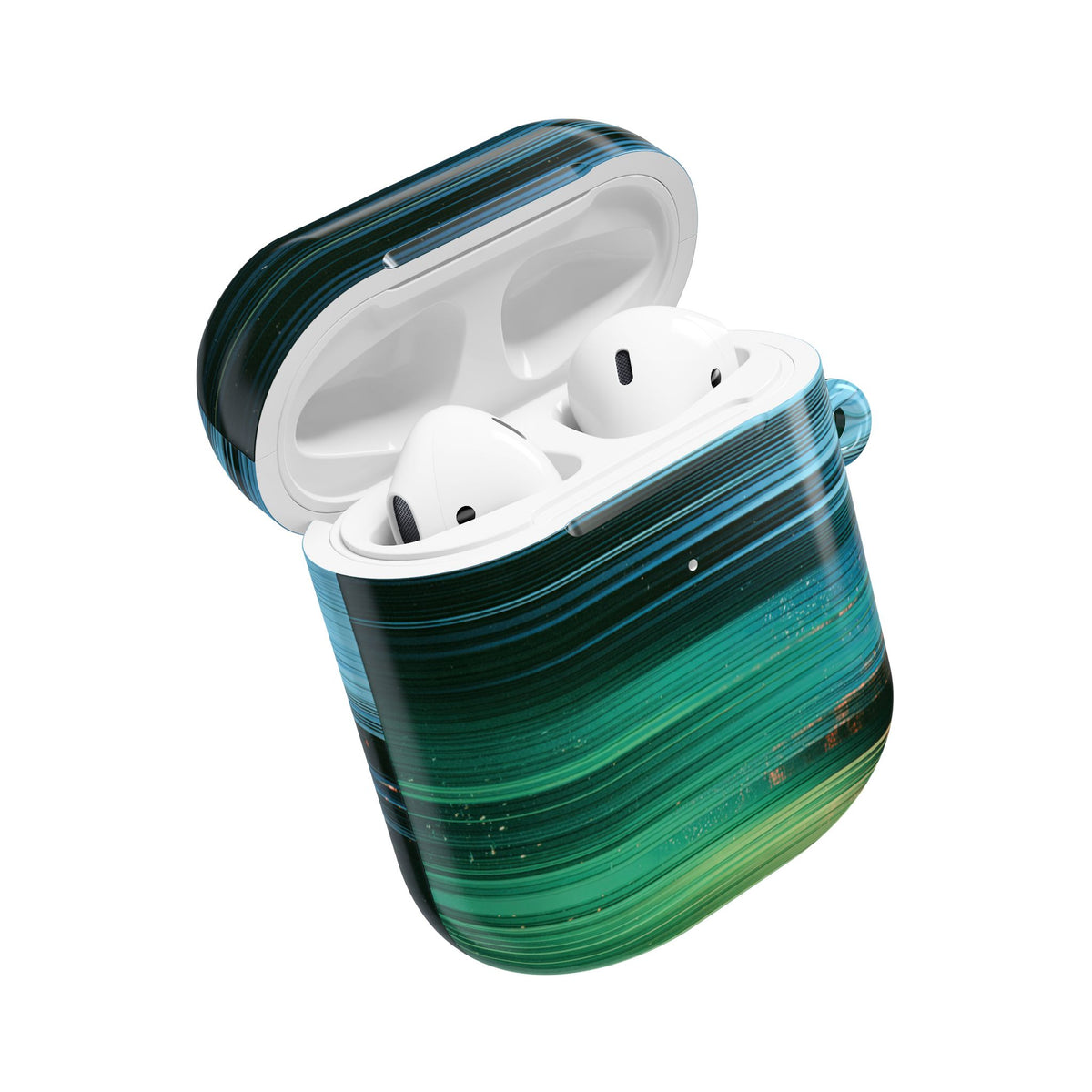 Digital Shoreline Drift · Hard Case for AirPods & AirPods Pro · Teal