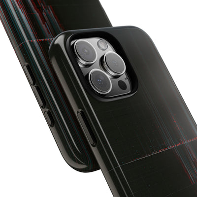 Black Tough Phone Case for iPhone - Corrupted Data Stream