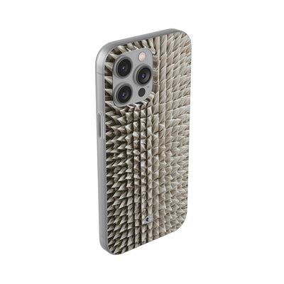 Beige Lite Phone Case for iPhone - Bone Spiked Grid