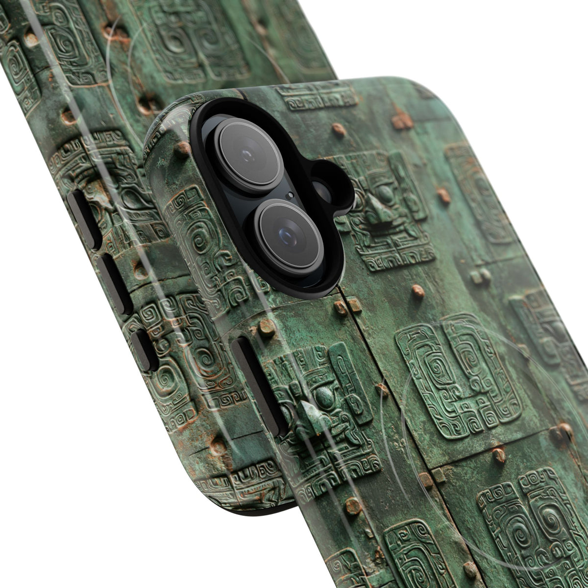 Dynastic Bronze Relief · Tough 2.0 Magnetic Phone Case for iPhone · Green
