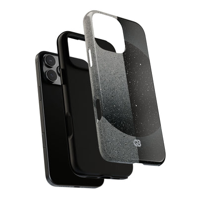 Black Tough Phone Case for iPhone - Lunar Static Orbit