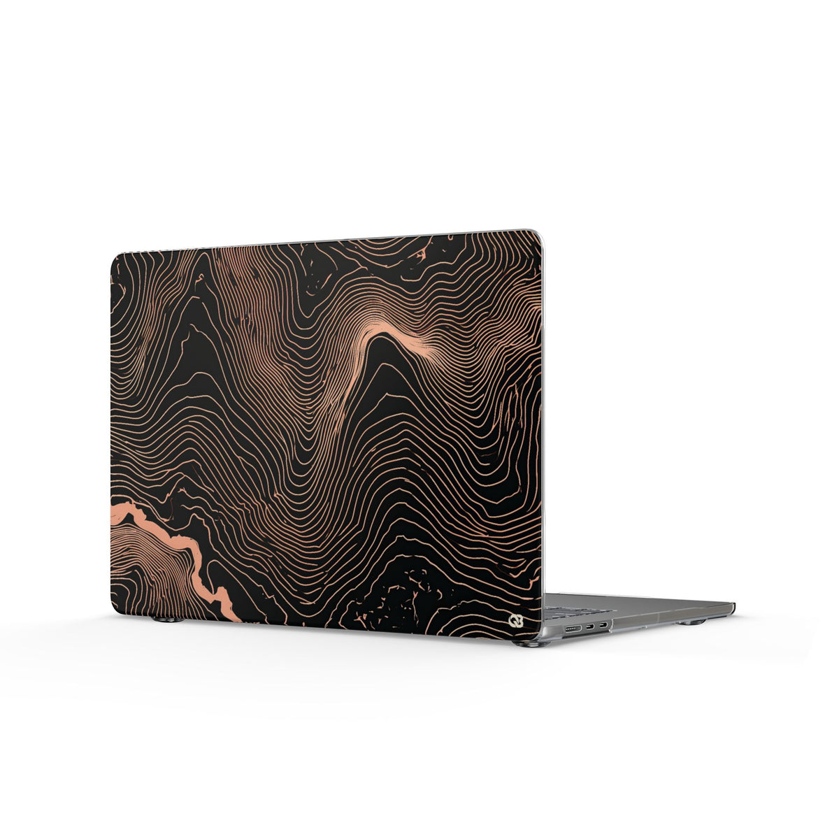 Mesa Elevation Contour · Clear Hard Case for MacBook · Black