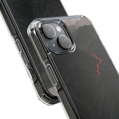 Crimson Ridge Pass · Clear Impact Magnetic Phone Case for iPhone ·  Black