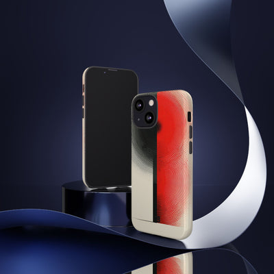 Concentric Orbit · Tough Phone Case for iPhone · Red