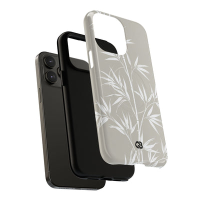 Beige Tough 2.0 Magsafe Phone Case for iPhone - Sandstone Bamboo Stalks