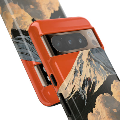 Sacred Peak Fuji · Tough Phone Case for Pixel ·  Orange
