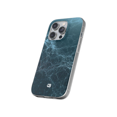 Teal Lite Phone Case for iPhone - Arctic Neural Mesh