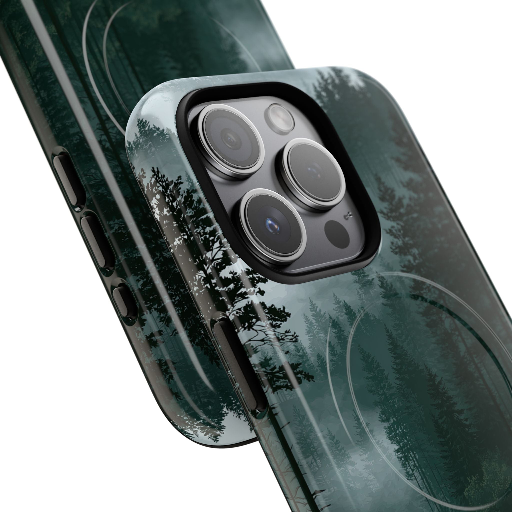 Green Tough 2.0 Magsafe Phone Case for iPhone - Misty Evergreen Mirror