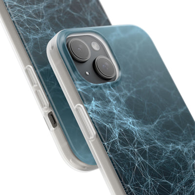 Teal Lite Phone Case for iPhone - Arctic Neural Mesh