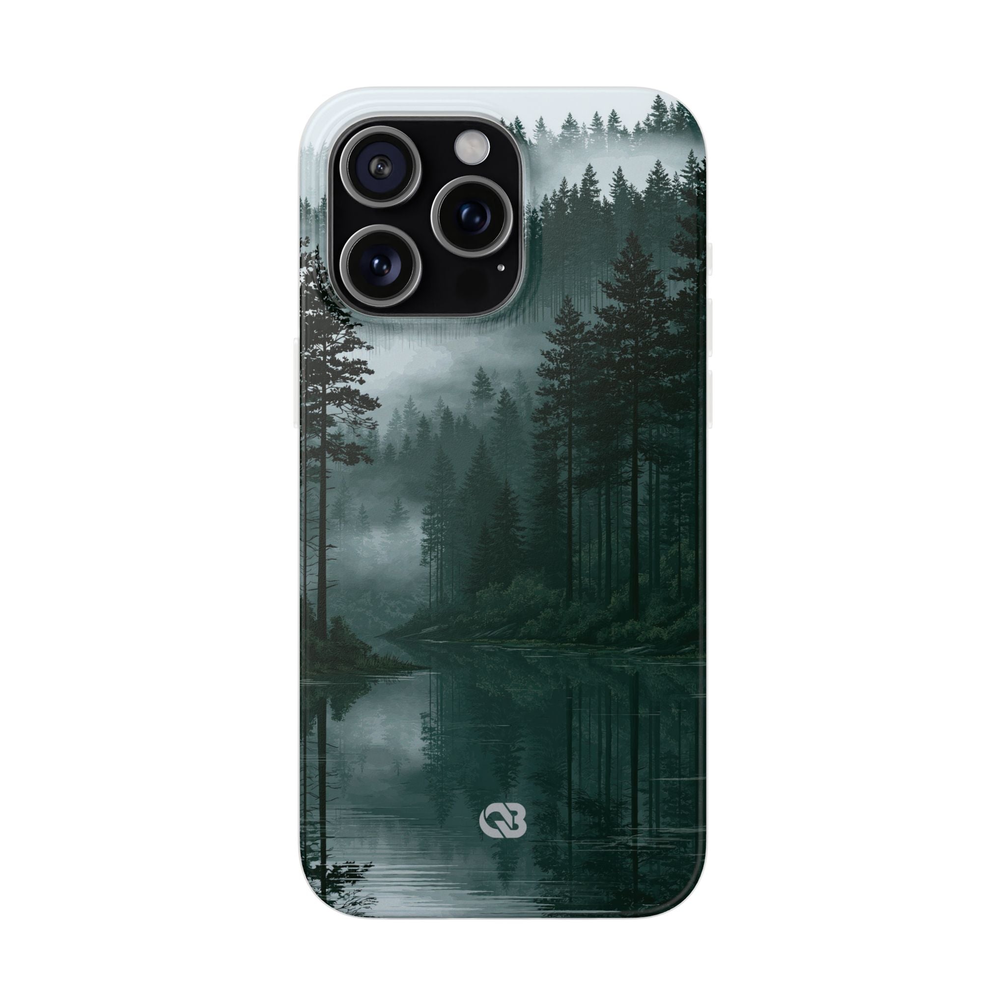 Green Lite Phone Case for iPhone - Misty Evergreen Mirror