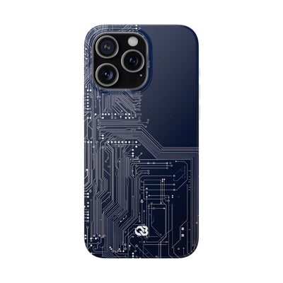 Blue Lite Phone Case for iPhone - Cobalt Data Stream