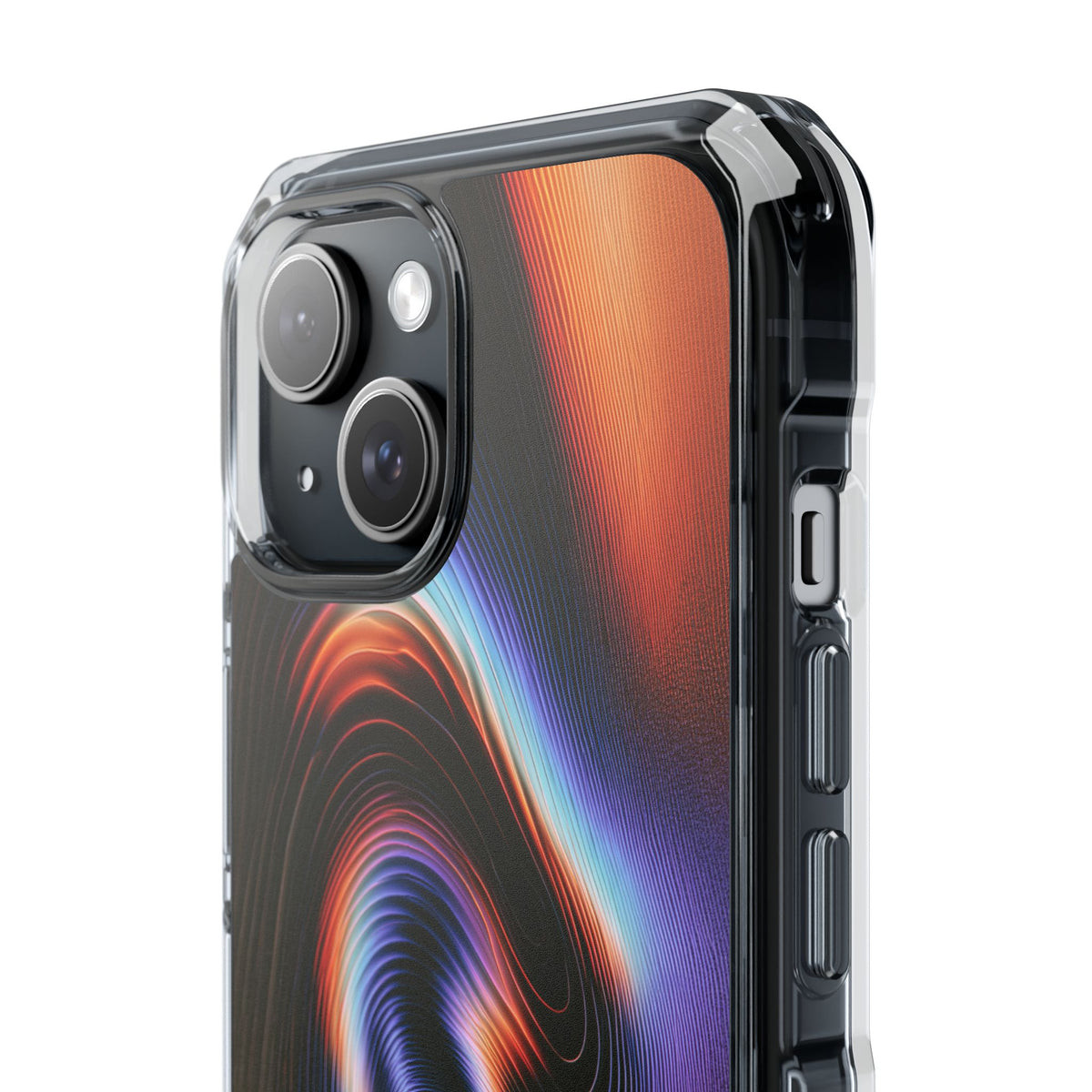 Prismatic Resonance · Clear Impact Magnetic Phone Case for iPhone · Purple