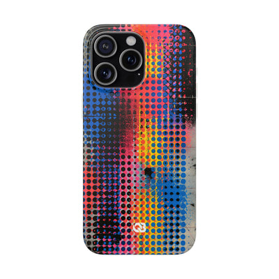 Chromatic Halftone Grid · Lite Phone Case for iPhone ·  Blue