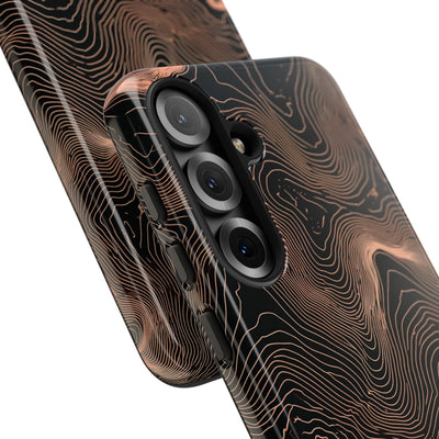 Mesa Elevation Contour · Tough Phone Case for Samsung · Black