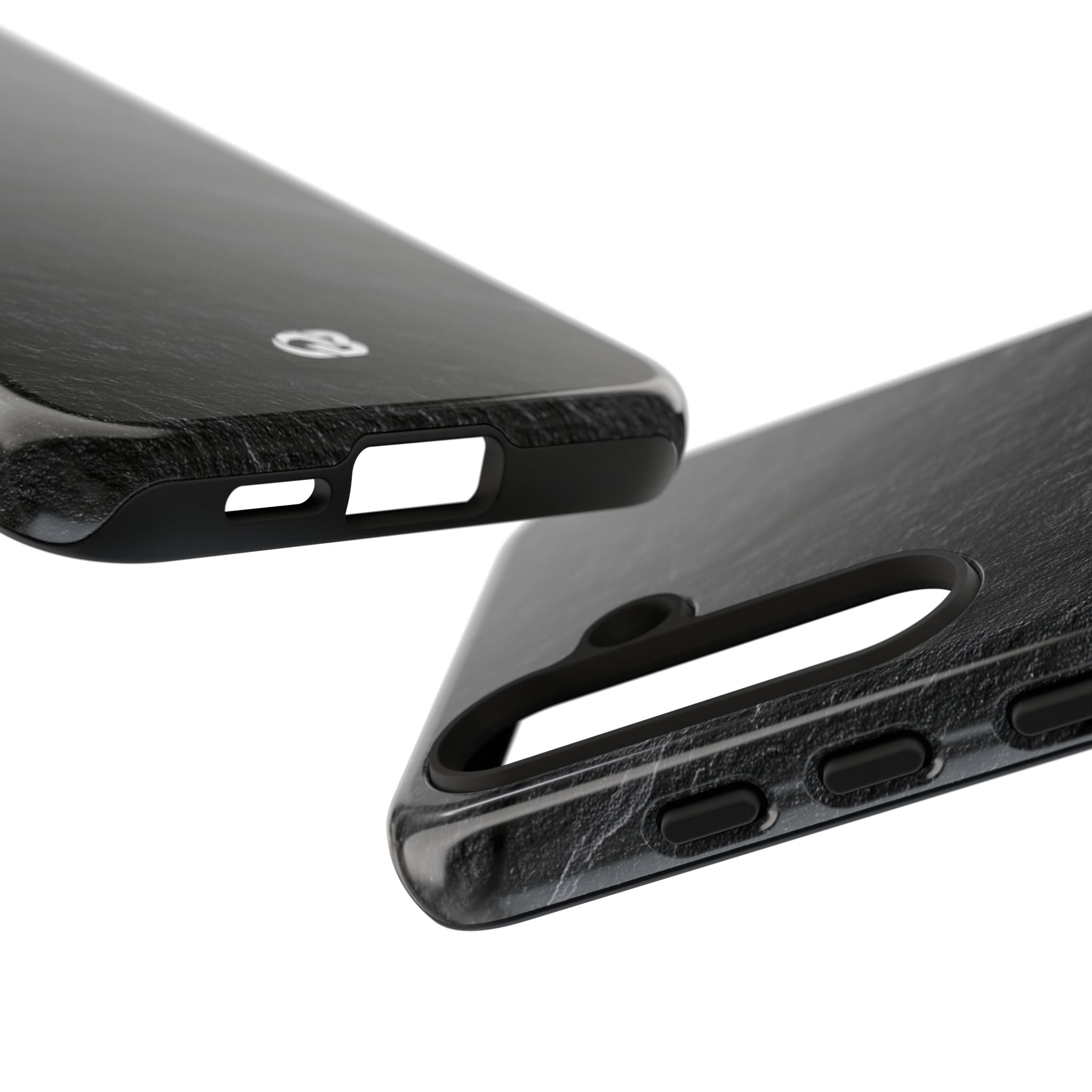Black Tough Phone Case for Samsung - Raw Obsidian Slate