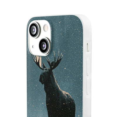 Nordic Boreal Moose · Lite Phone Case for iPhone ·  Blue