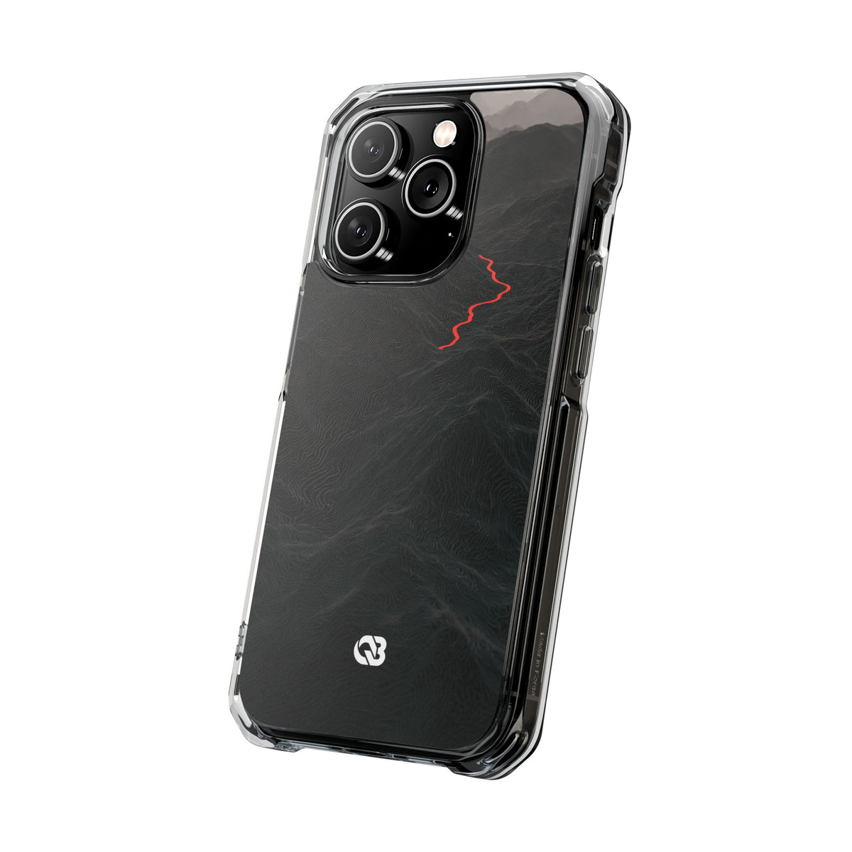Crimson Ridge Pass · Clear Impact Magnetic Phone Case for iPhone ·  Black