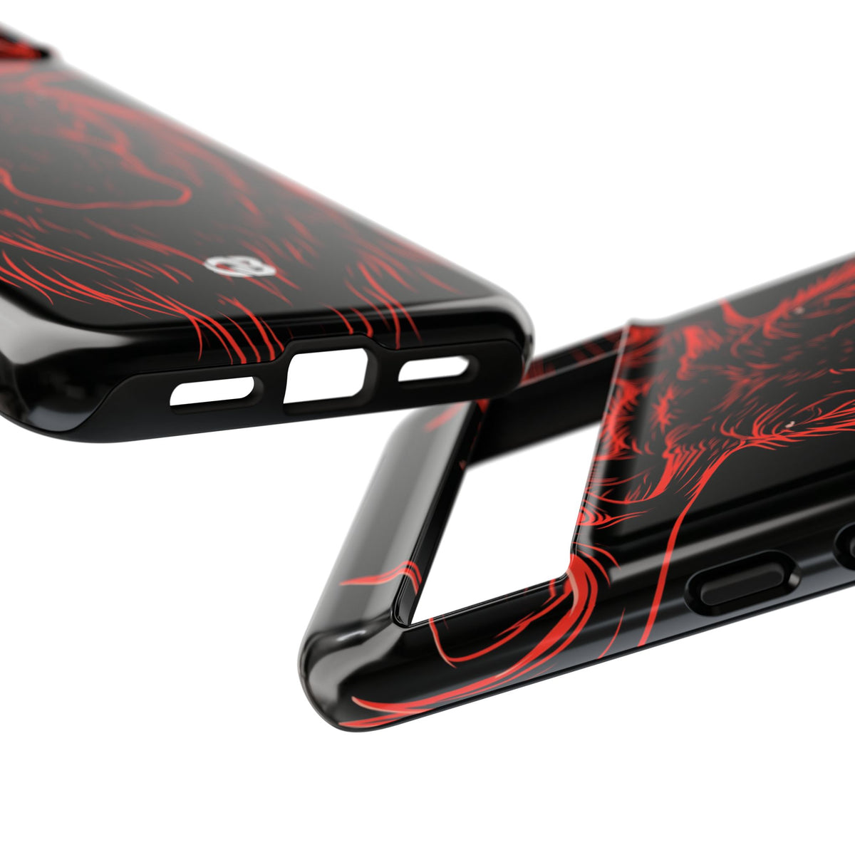 Crimson Horizon Moose · Tough Phone Case for Pixel ·  Black
