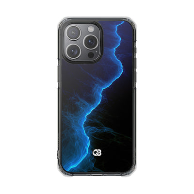 Electric Azure Drift · Clear Impact Magnetic Phone Case for iPhone · Blue