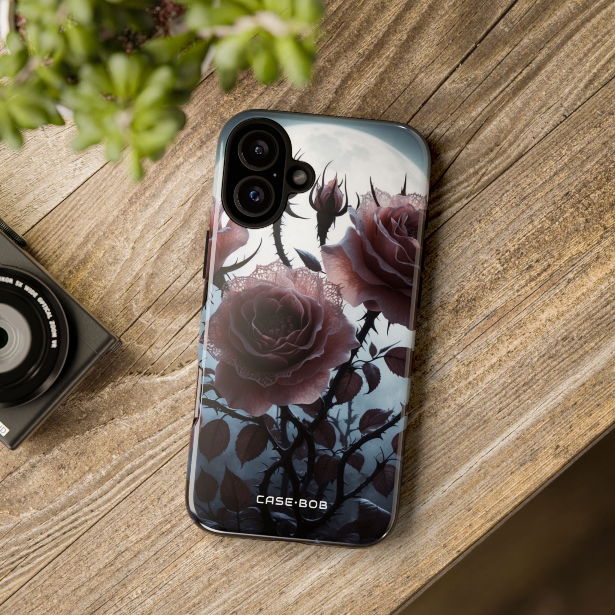 Moonlit Roses iPhone 16 Plus Case - Tough