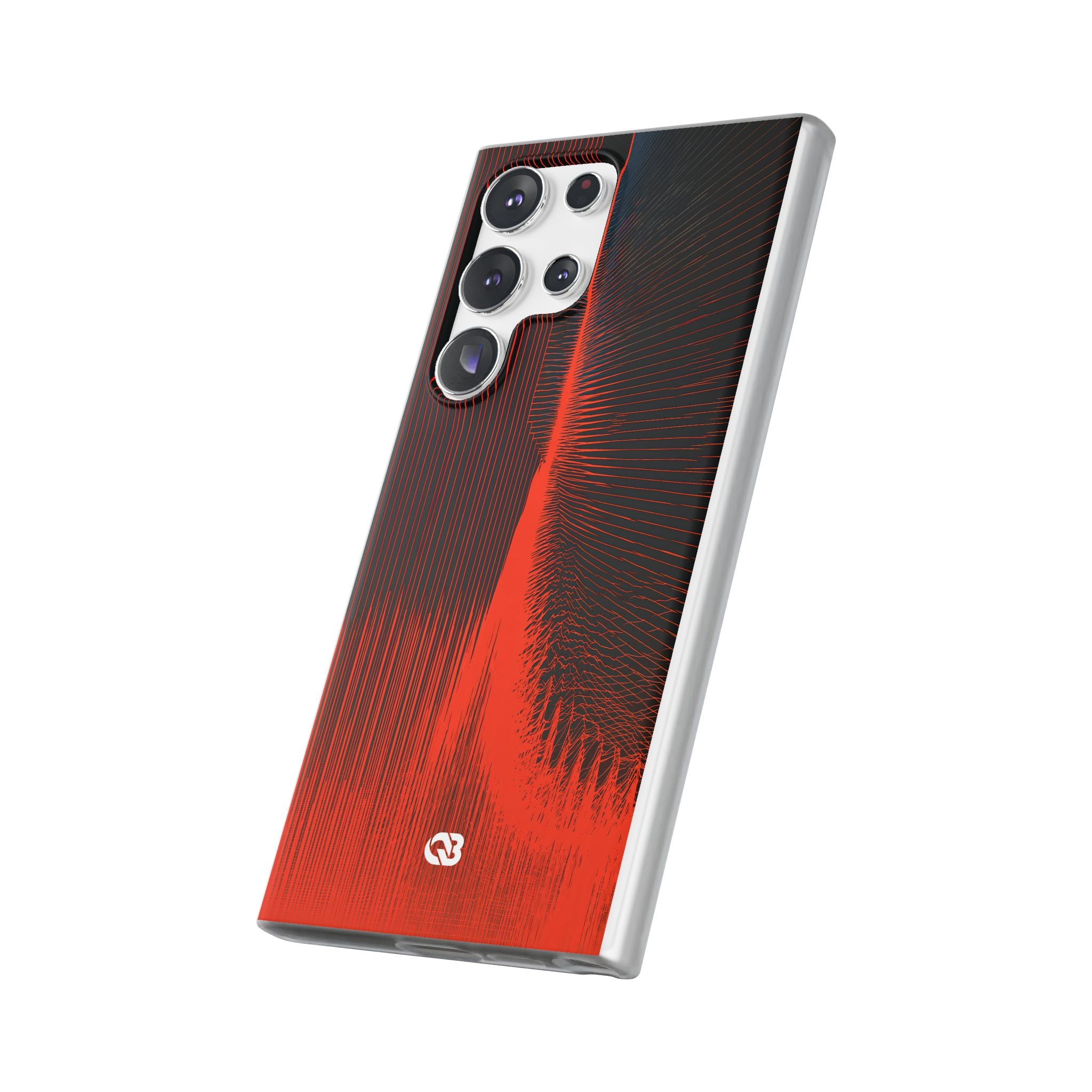 Red Lite Phone Case for Samsung - Crimson Frequency Pulse