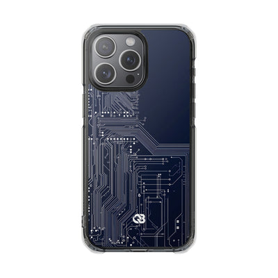 Blue Impact MagSafe Phone Case for iPhone - Cobalt Data Stream