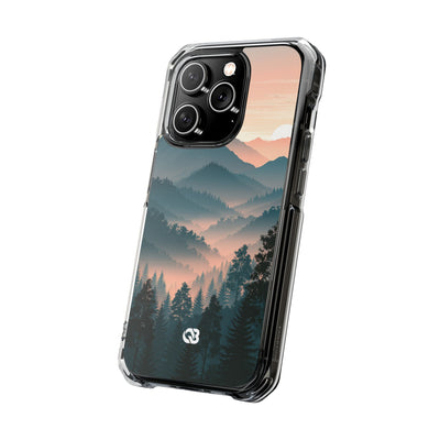 Teal Impact MagSafe Phone Case for iPhone - Alpine Teal Horizon