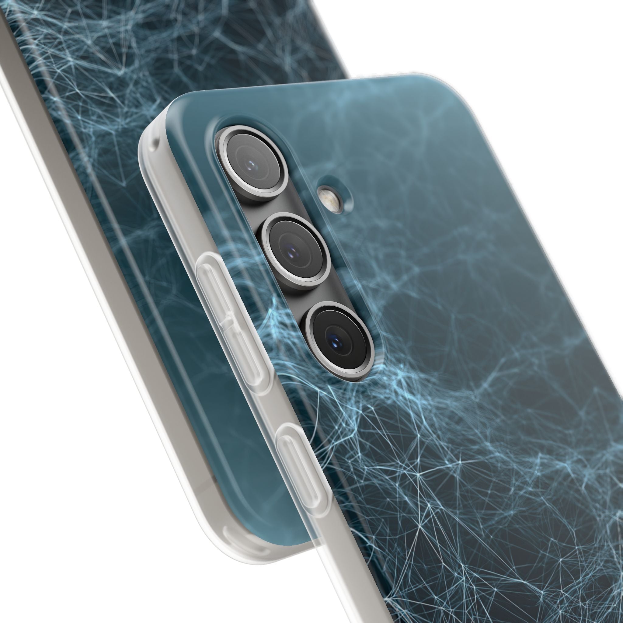 Teal Lite Phone Case for Samsung - Arctic Neural Mesh