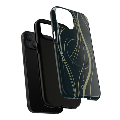 Green Tough 2.0 Magsafe Phone Case for iPhone - Obsidian Sage Flow