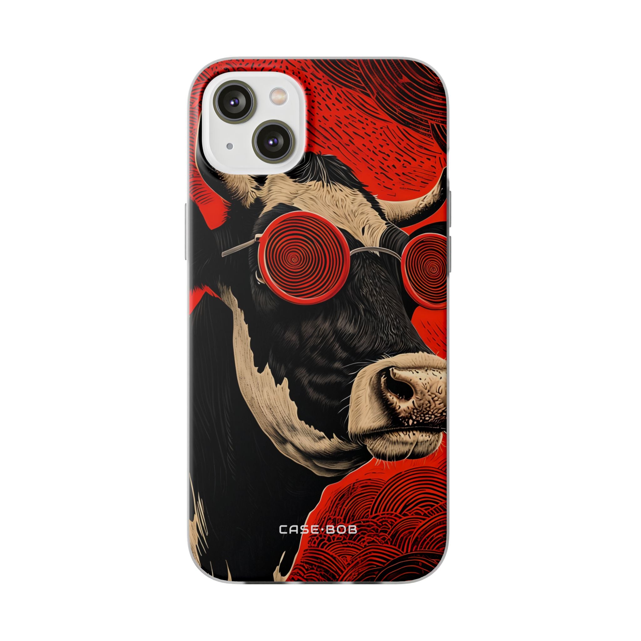 Hypnotic Cow iPhone 14 Plus Case - Soft