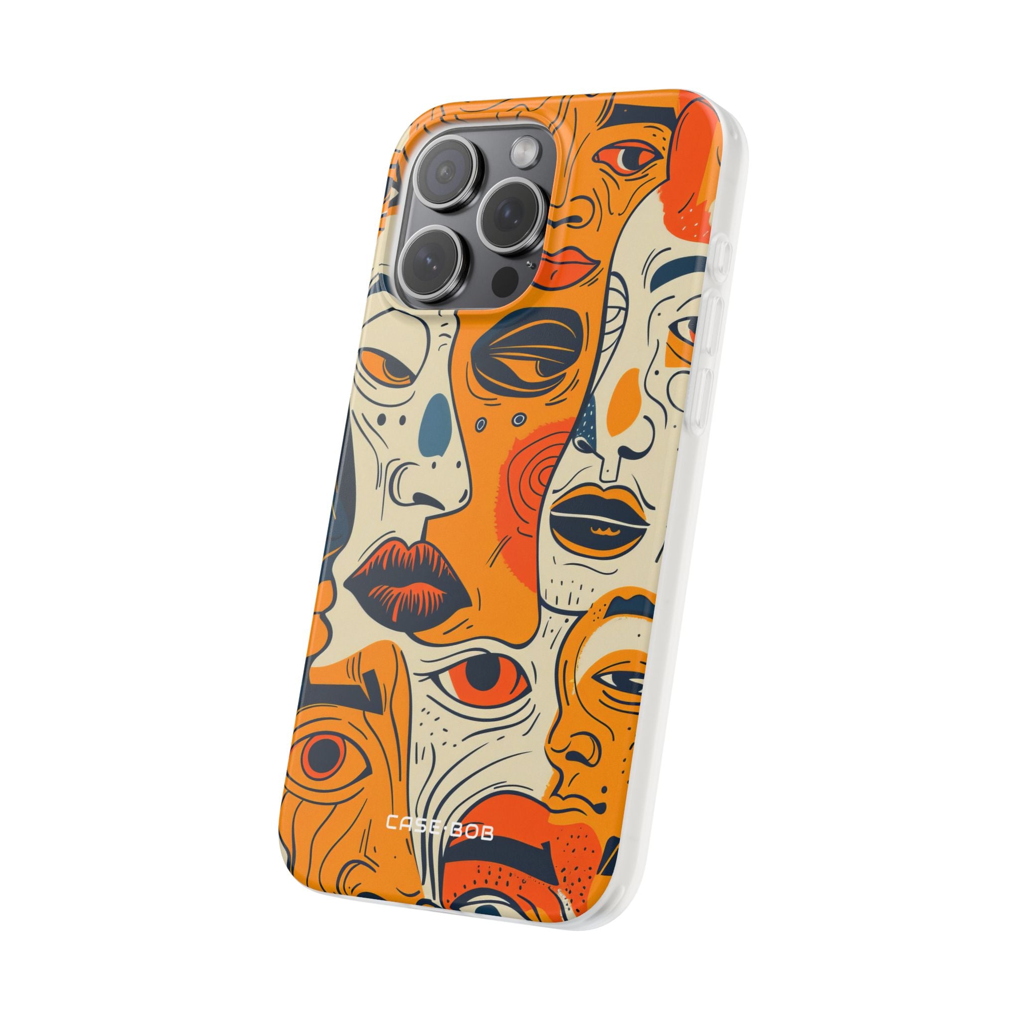 Verwickelte Gesichter Sonnenuntergang iPhone 15 Pro Max Case - Soft