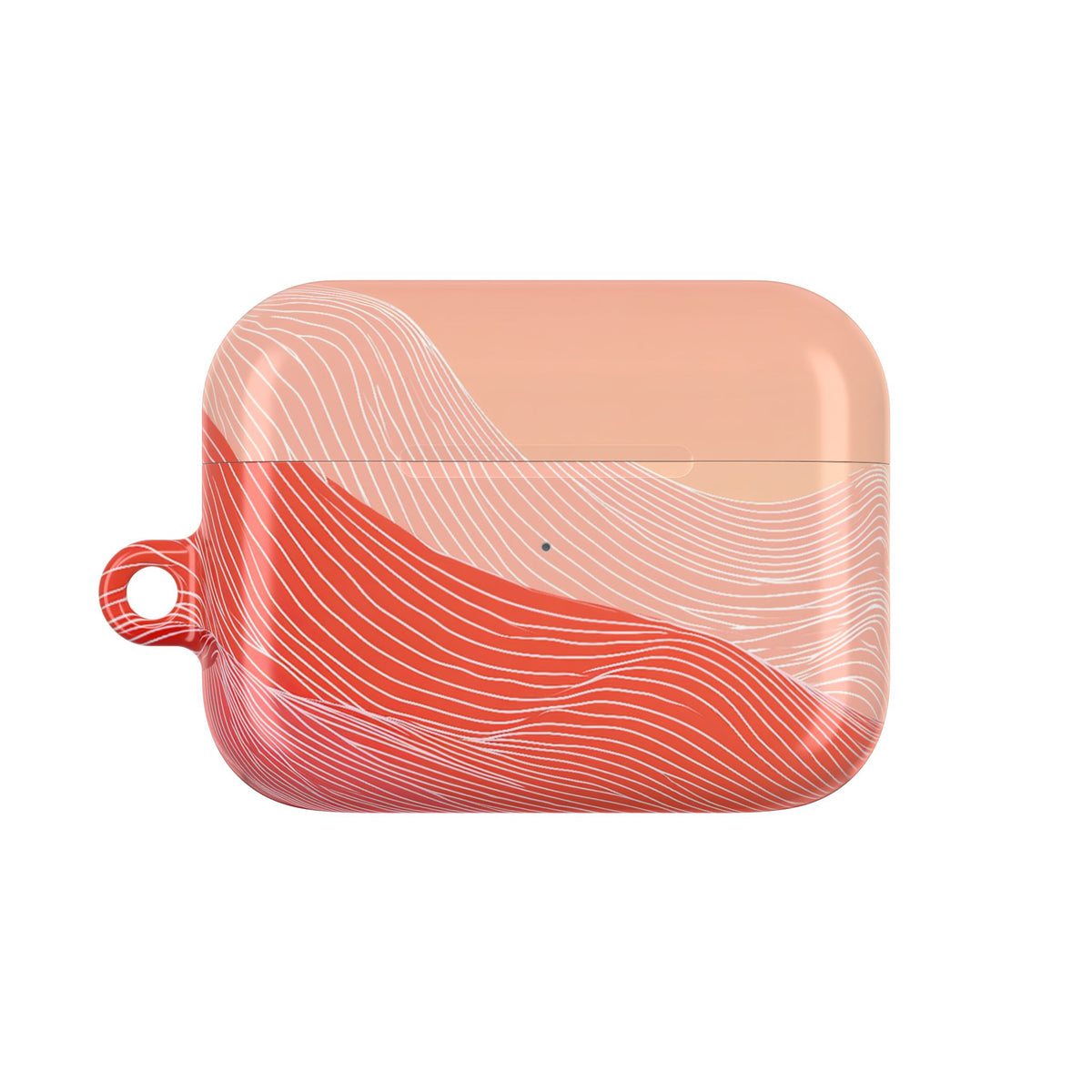 Coral Ridge Contours · Hard Case for AirPods & AirPods Pro · Red