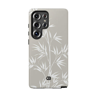 Beige Tough Phone Case for Samsung - Sandstone Bamboo Stalks