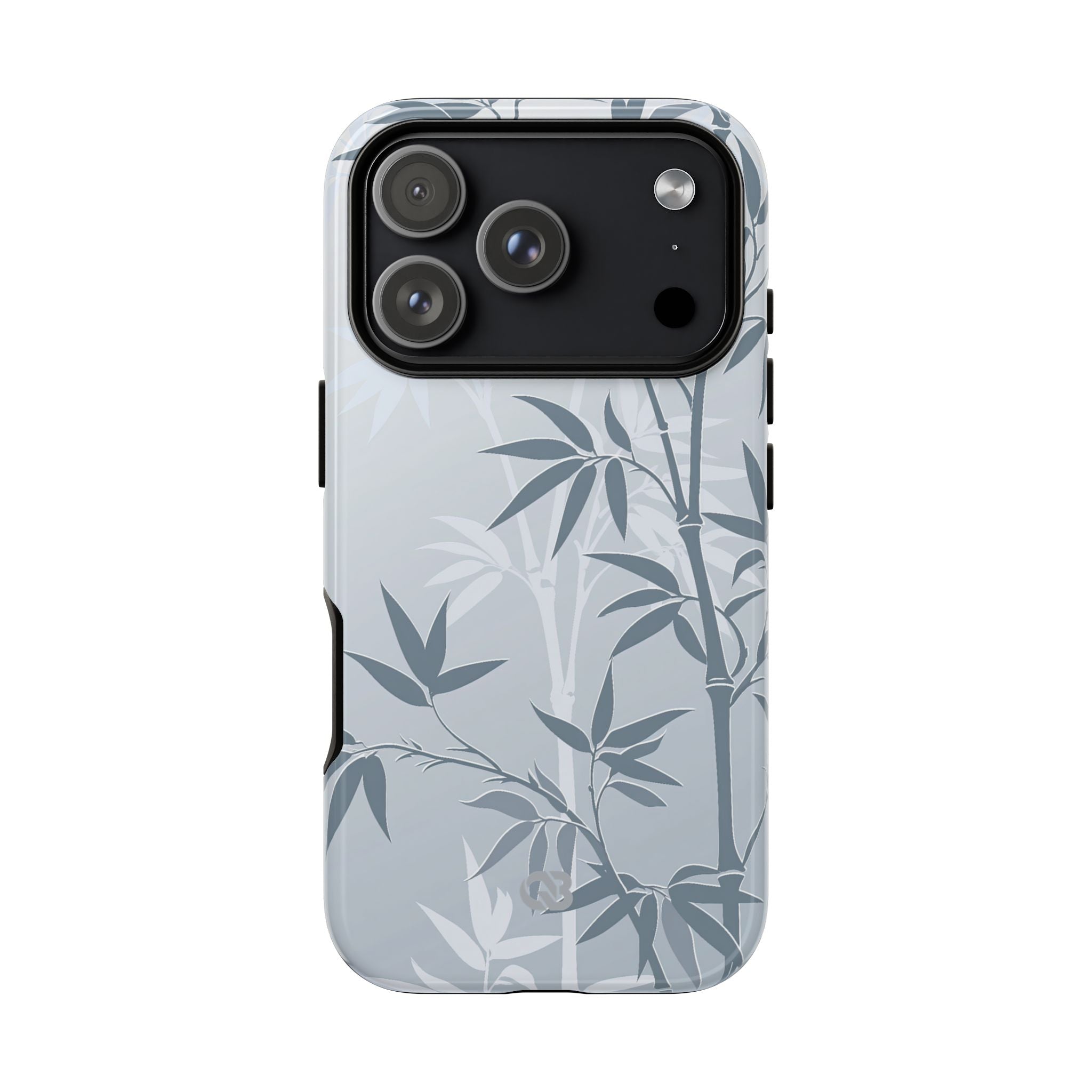 Blue Tough Phone Case for iPhone - Slate Bamboo Shadow