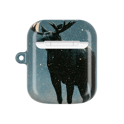 Nordic Boreal Moose · Hard Case for AirPods & AirPods Pro · Blue