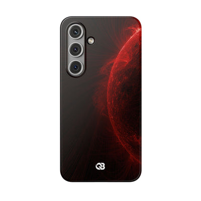 Red Lite Phone Case for Samsung - Solar Crimson Flare