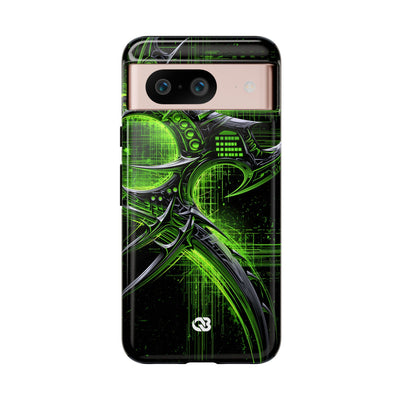 Cyber Sigil Grid · Tough Phone Case for Pixel ·  Green
