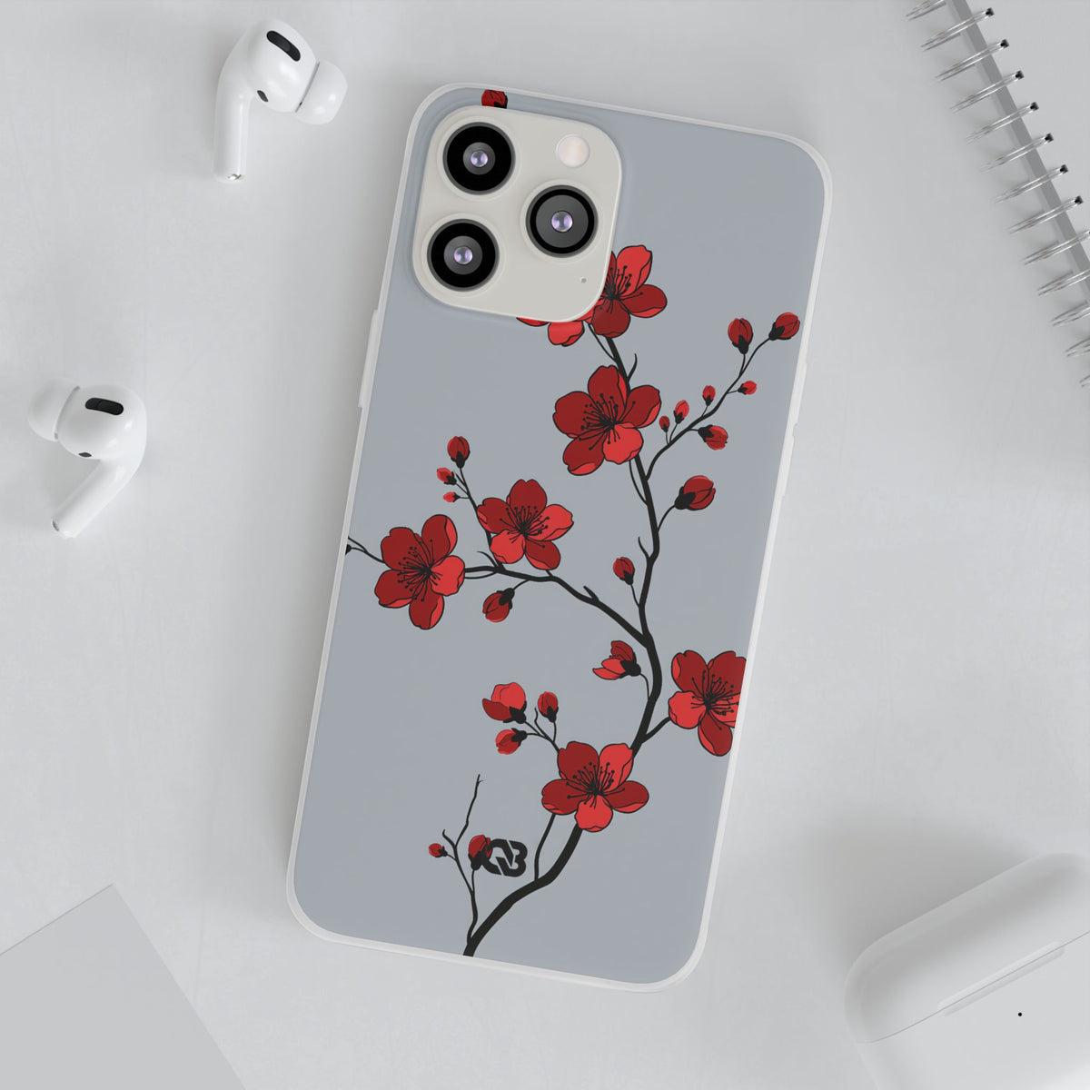 Scarlet Plum Blossom · Lite Phone Case for iPhone ·  Red