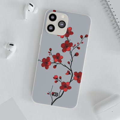 Scarlet Plum Blossom · Lite Phone Case for iPhone ·  Red