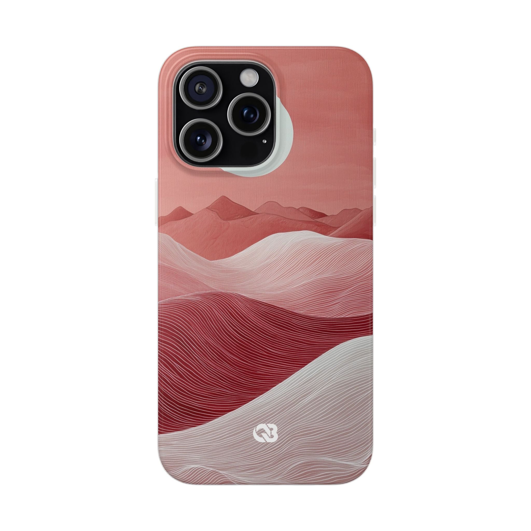 Crimson Dune Horizon · Soft Phone Case for iPhone