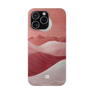 Crimson Dune Horizon · Soft Phone Case for iPhone
